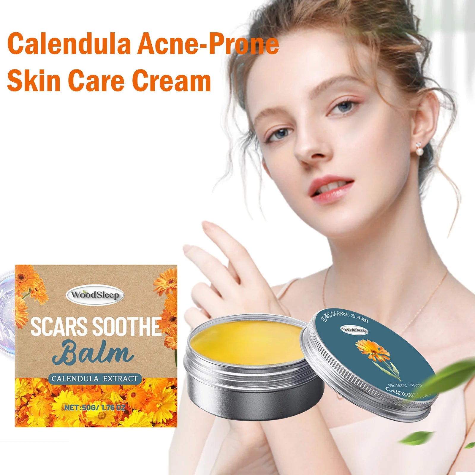 Calendula Acne-Prone Cream Anti-Acne & Fade Marks Oil-Control Shrink Pores Soothing Cream Non-Greasy & Fast Absorbing SkinCare Oasis Select