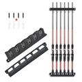 Easy-Install Fishing Rod Holder Wall Mounted Fixing Bracket for Boat Fishing Rod Holder Display Stand Fixed Frame Oasis Select vertical BLACK