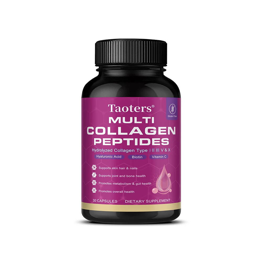 Multi Collagen Capsules Type I II III V X – Skin Hair Nails