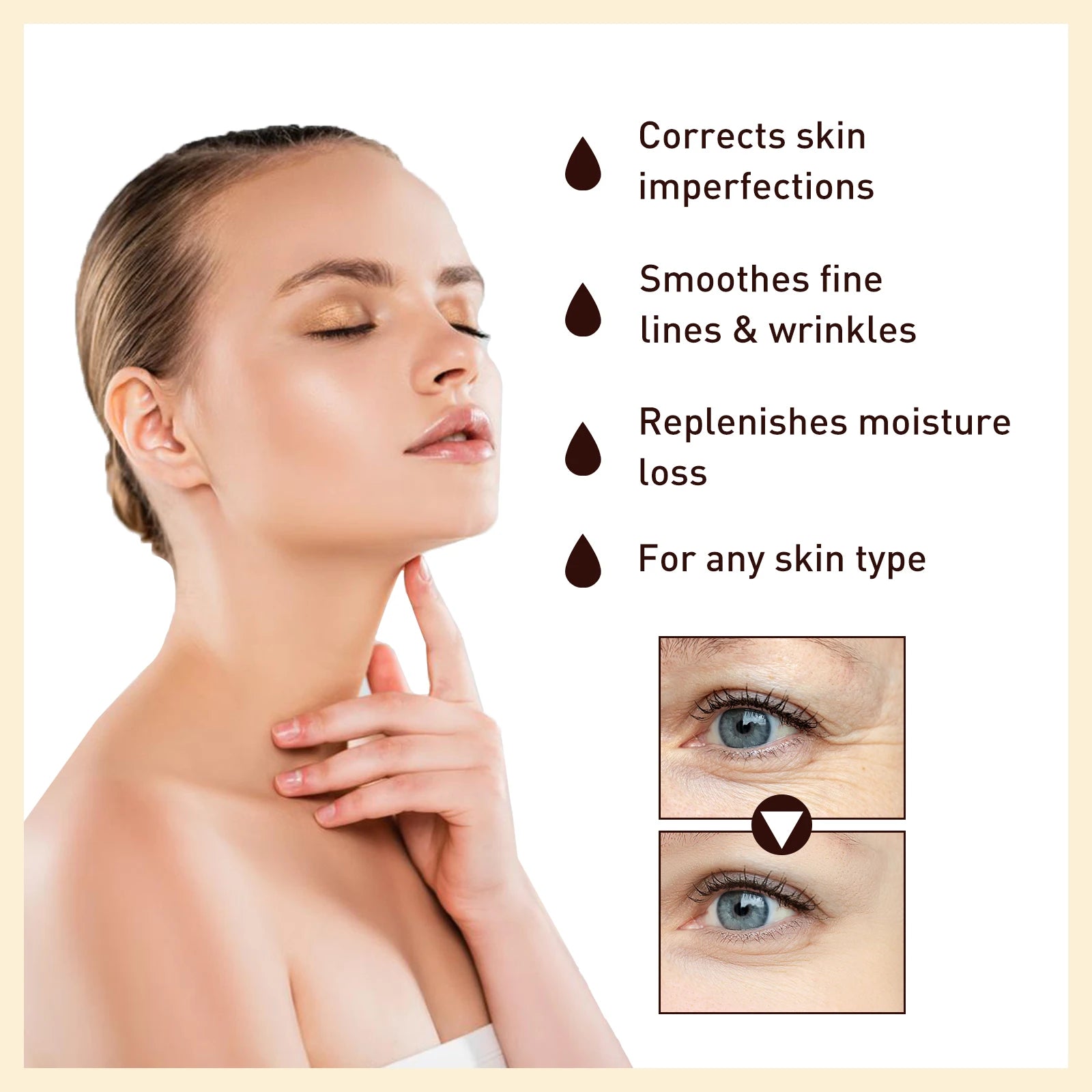 White Rice Face Serum Shrink Pores Brightening Whitening Cream Anti Aging Lines and Wrinkles for Glowing Skin Firm Care Essence Oasis Select