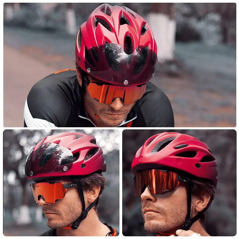 Bike Helmet with LED Tail Light Adult Cycling Helmet Fit 58-62cm Lightweight Breathable Colorful Bicycle Helmets Accessories Oasis Select