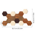 Creative Three-dimensional Combination Hexagonal Wooden UV-printed Wall Stickers for Home Background Wall Decoration Oasis Select MZ142
