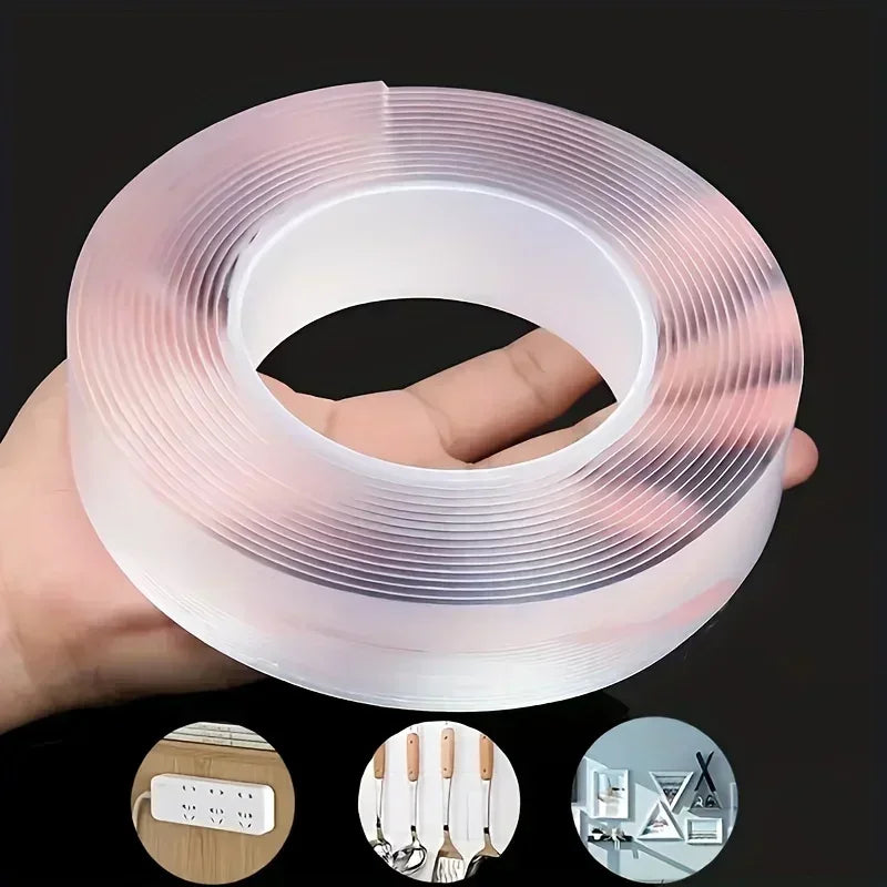 Nano Tape Extra Strong Double-sided Adhesive Tape Kitchen Cabinet Storage Ribbon Multifunctional Waterproof Reusable Wall Sticke