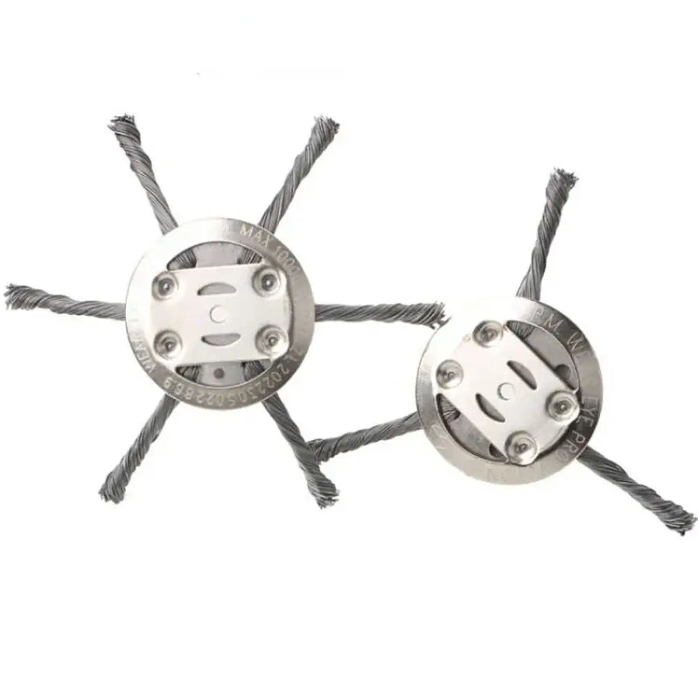 1Pcs Durable Steel Wire Wheel Lawn Mower Head Brush Disc 6 inch Weed Brush Head Removal Moss Rust Universal Grass Trimmer Head Oasis Select