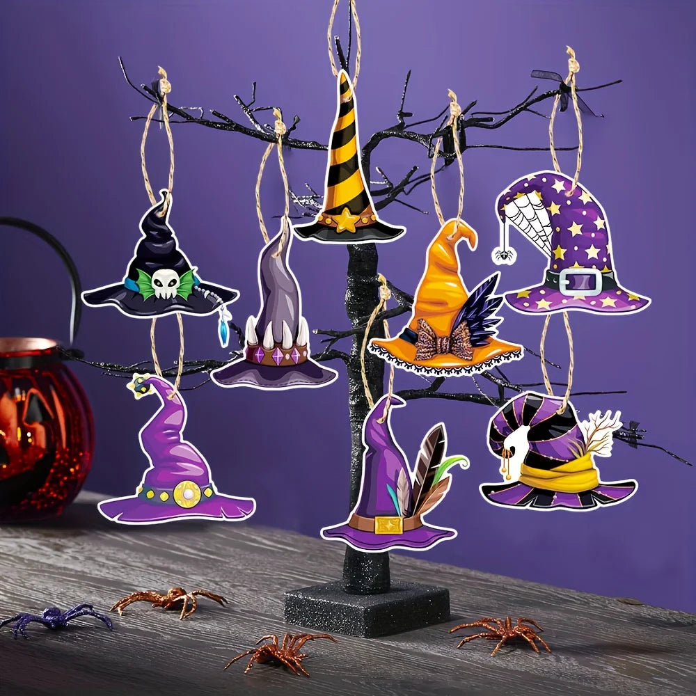 32 sets of Halloween witch hat outfits - Classic paper decorations, perfect for classrooms and celebrations Oasis Select