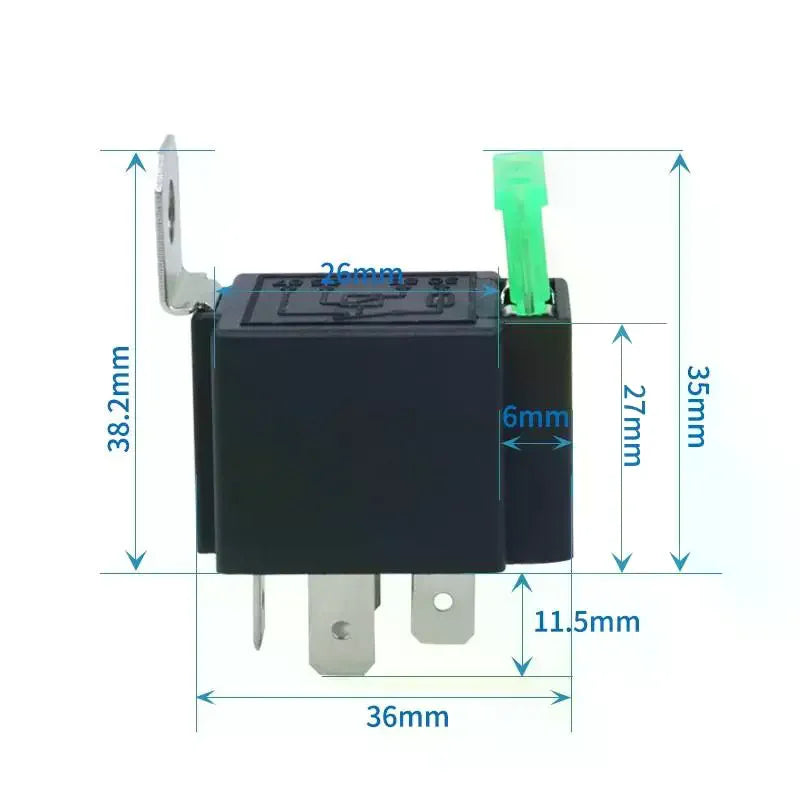 Durable 24V 4/5 Pin Car Relay; Pre-wired Sockets; Socket Base with Wires/Fuse; 30A Amp SPST Waterproof Accessories Oasis Select