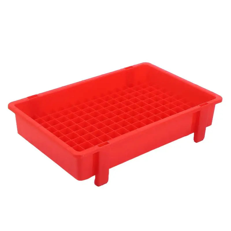 1PCS Thickened Plastic Lithium Battery Storage Box For 18650 Cells - Divided Transport And Turnover Tray Oasis Select Red