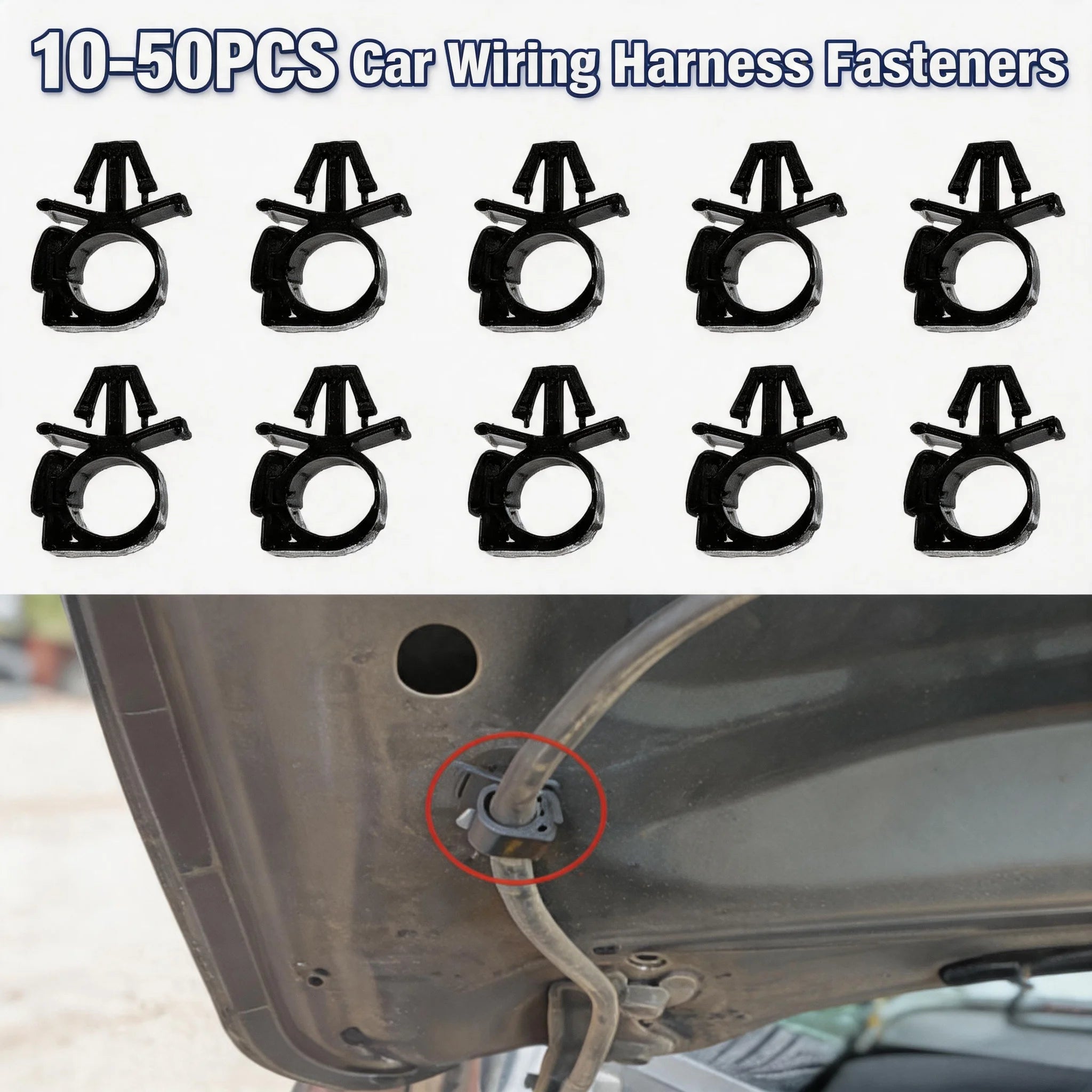 Weather Resistant Anti-Loose 10mm Car Wiring Harness Fixing Clips Zip Ties Cable Buckle Corrugated Pipe Fastener Multi-Function Oasis Select