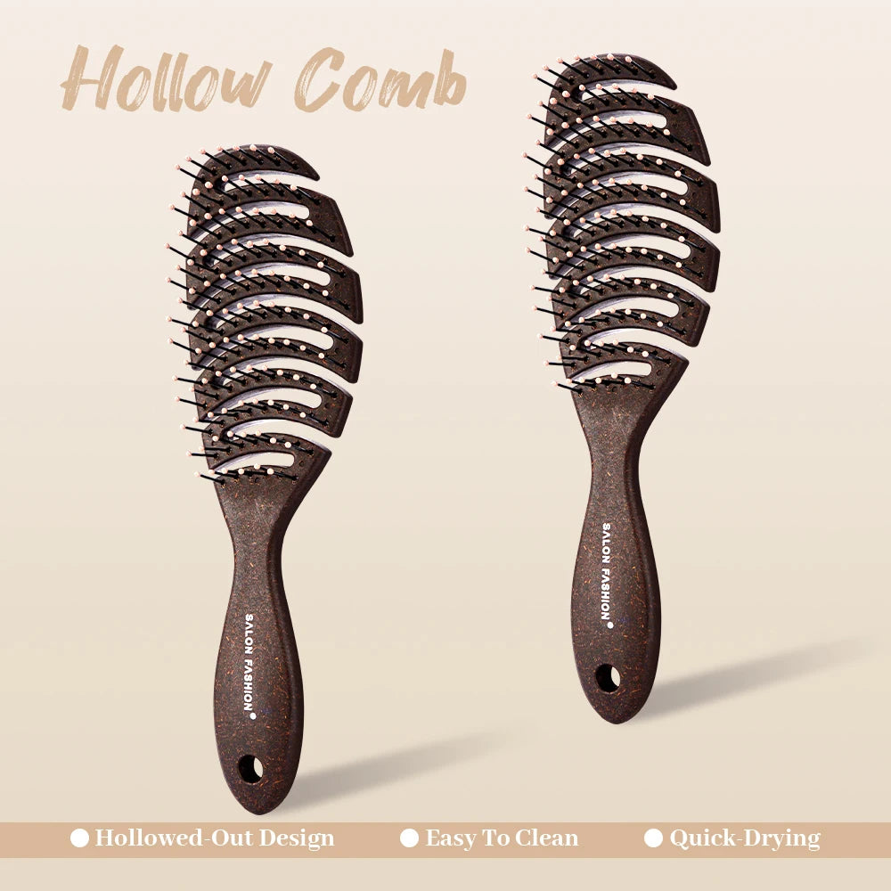 Hollow Anti-Static Hair Brush – Detangling Scalp Massage Comb Detangling Hair Brush Oasis Select