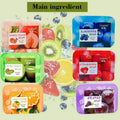 6PCS Fruity Handmade Cleansing Soap, Available in 6 Different Flavors, Including Sweet Orange, Blueberry, Kiwi, Etc. Oasis Select MULTI 600G