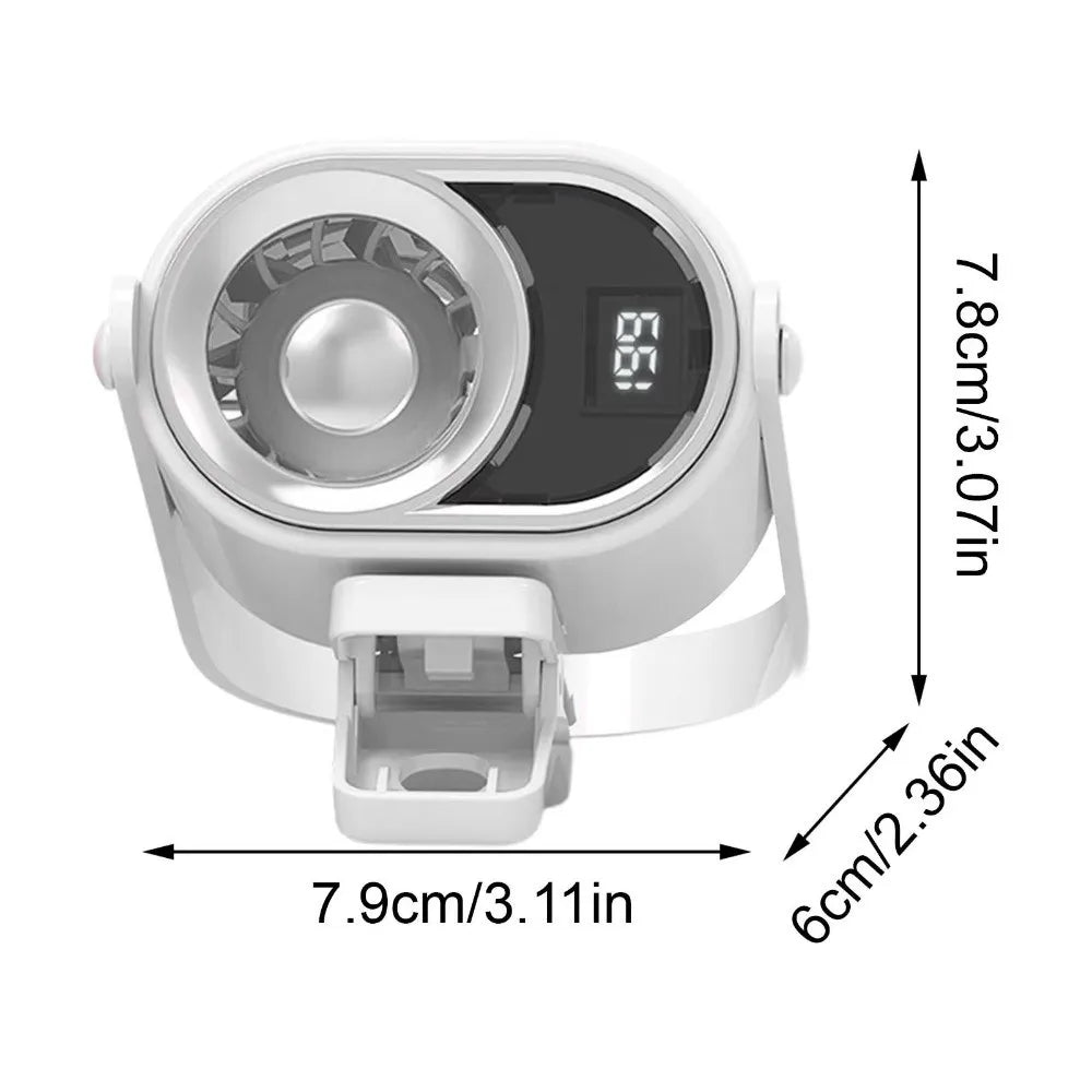 4 Speeds Small Clip On Fan Silent Operation 199 Speeds Adjustable Mini Electric Fan 360° Rotation with Light And Lanyard Oasis Select
