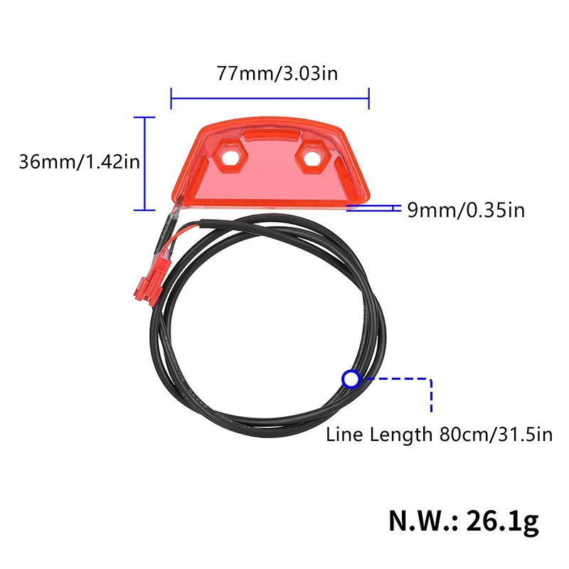 Taillight Warning Lamp For Kukirin G2 Max Electric Scooter Rear Tail Light Assembly Replacement Accessories Parts@#X Oasis Select 1pcs