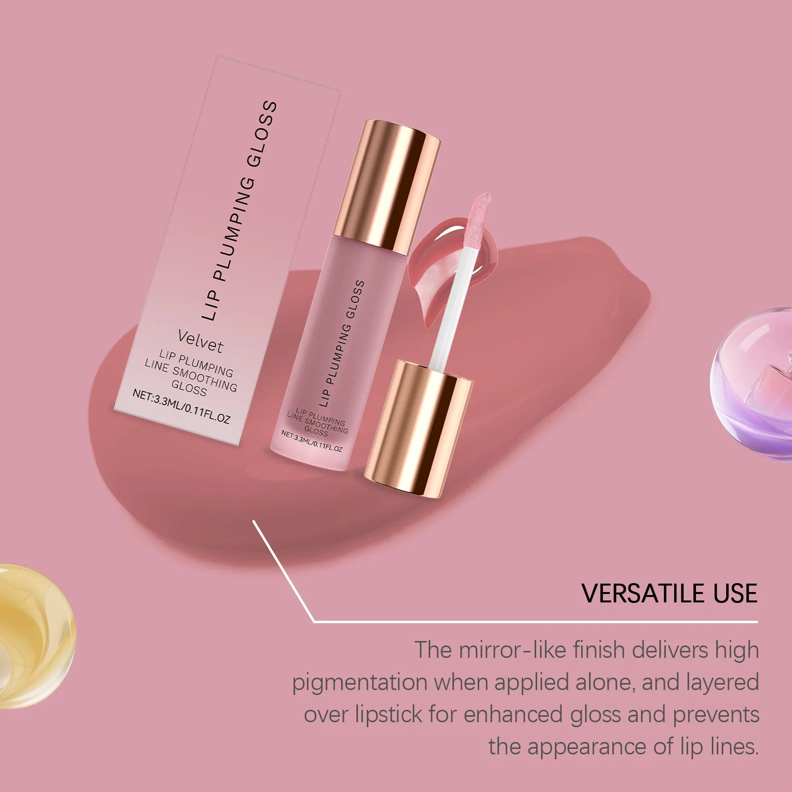 Crystal Plumping Lip Gloss – High-Shine Hydrating Lip Oil Plumping Lip Gloss Oasis Select