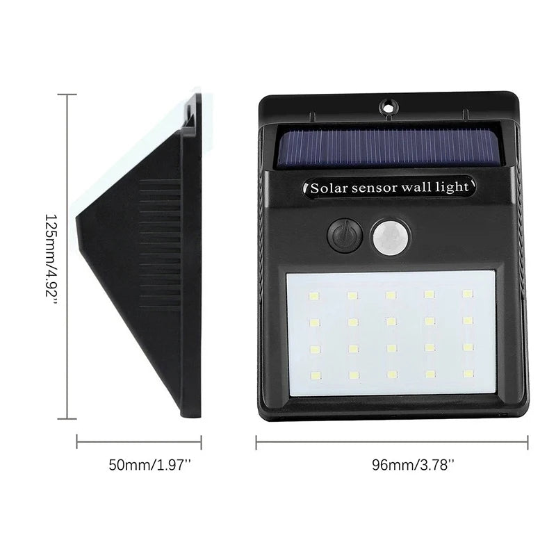 Solar LED Wall Light 40 Beads | Motion Sensor Outdoor Garden Lamp