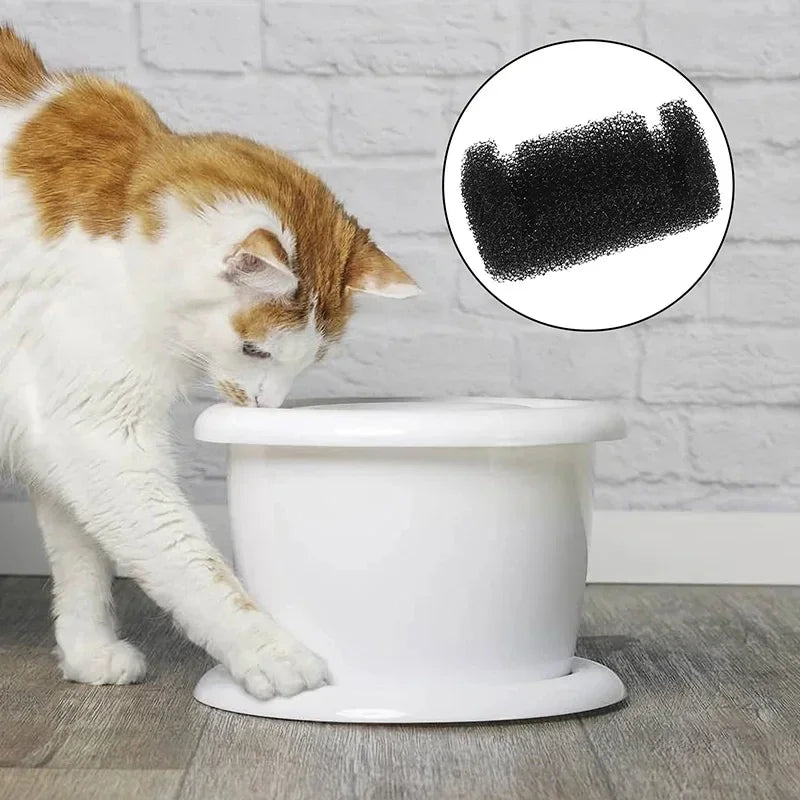 Pet Drinking Sponge Filter Water Dispenser for Cats and Dogs Healthy Sponge Filter Pet Drinking Fountain Accessories Oasis Select