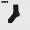 Men's Socks 5-Pair Set - Breathable and Soft, Suitable for All Seasons, Suitable for Casual Sports, Business Dress Oasis Select black