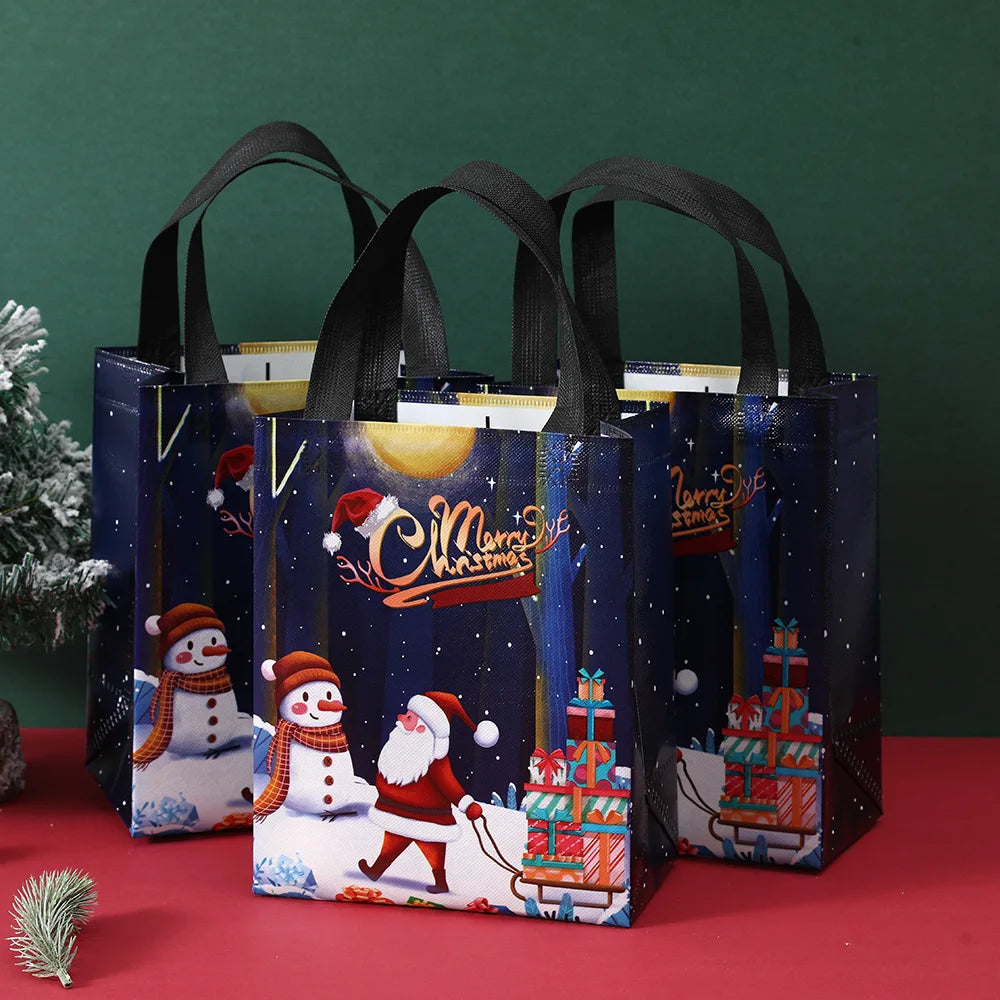 Christmas Non-Woven Gift Bags | Festive Holiday Tote