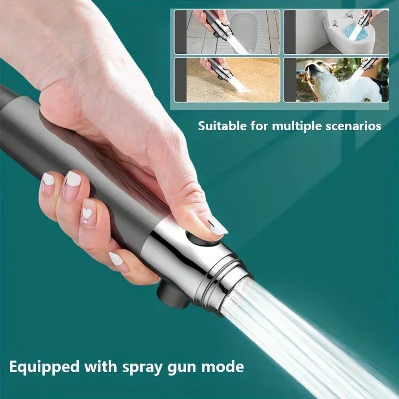 2026 New Turbocharged Filter Shower Head 3 Modes High Pressurized Handheld Shower with Massage Brush One Click on/Off Switch Oasis Select