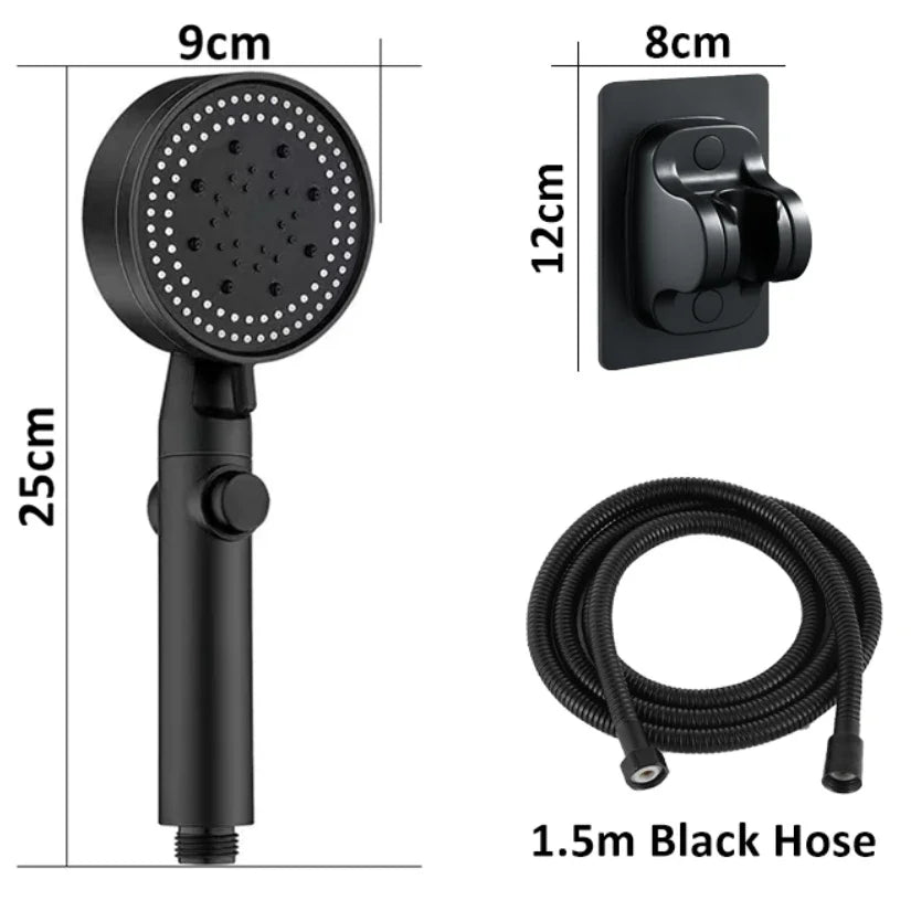 High-pressure Shower Head Set 5 Modes of Adjustment Showerhead with Hose Water-saving One-touch Stop Bathroom Accessories Oasis Select