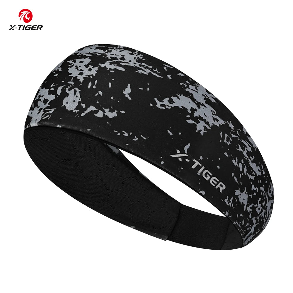 X-TIGER Men Women Sports Headband Sweatband Breathable cycling Hairband Summer cycling Running Gym Head Band Elastic Sweatband Oasis Select Black