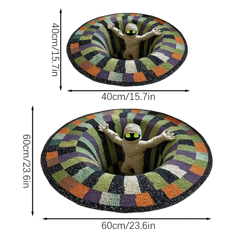 Halloween Optical Illusion Vortex Rug | Non-Slip Door Mat