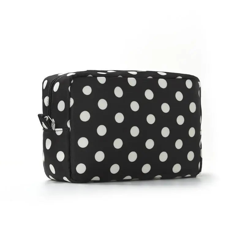 Polka Dot Waterproof Makeup Bag | Travel Toiletry Organizer