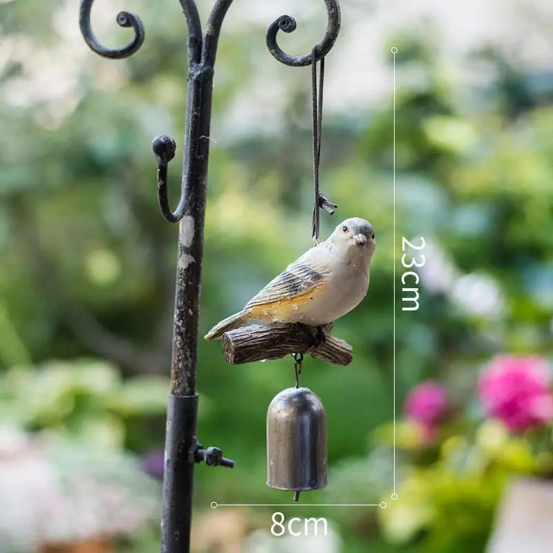 Bird Wind Chimes Resin Bell Pendants Decorative Villas Courtyards Rural Artistic Retro Gardens Sundries European Style Oasis Select