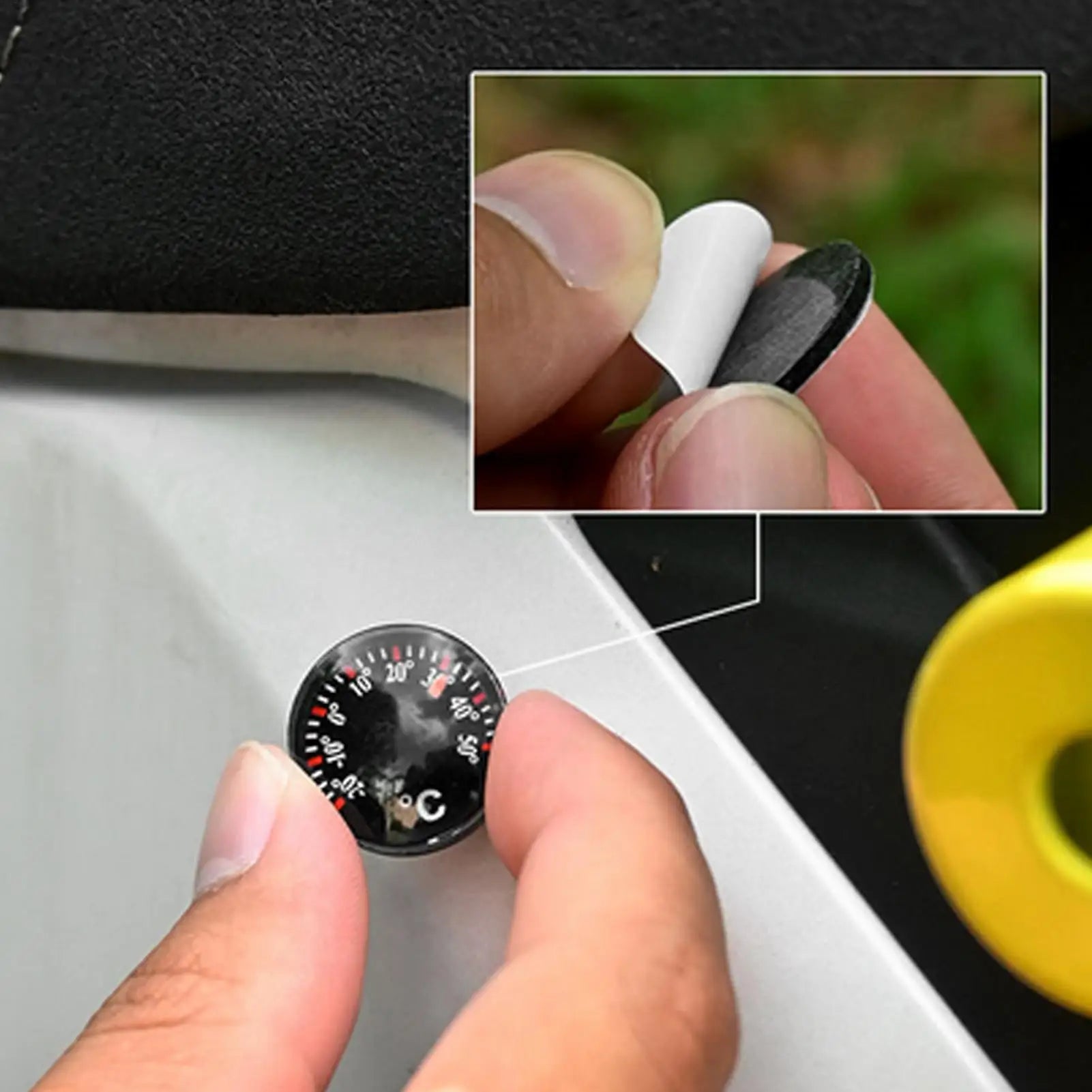 Car Thermograph Mechanical Portable Small Temperature Gauge Car Window Thermograph for Car RV Van SUVs Truck Parking Summer Oasis Select