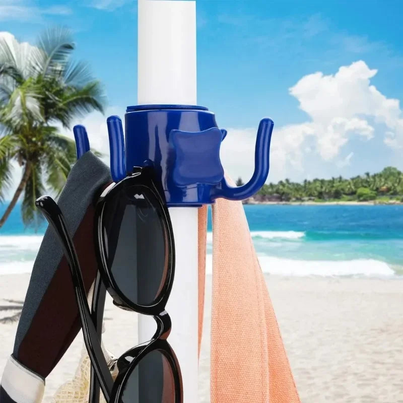 Beach Umbrella Hanging Hook, 4-prongs Plastic Umbrella Hook Hanging For Towels/Hats/Clothes/Camera/Sunglasses/Bags-Accessories Oasis Select