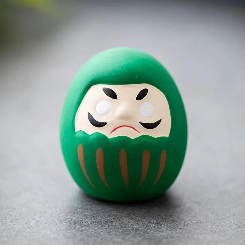 Japanese Ceramic Daruma Statue Daruma Tumbler Crafts Lucky Fortune Ornament Landscape Daruma Doll Fengshui Home Decor Gift Oasis Select A4