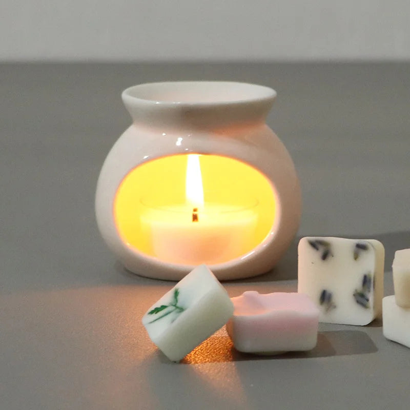 Ceramic Candle Heating Holder Essential Oil Burner Reed Diffuser Furnace Household Spa Salon Liqulid Aromatherapy Incense Burner Oasis Select