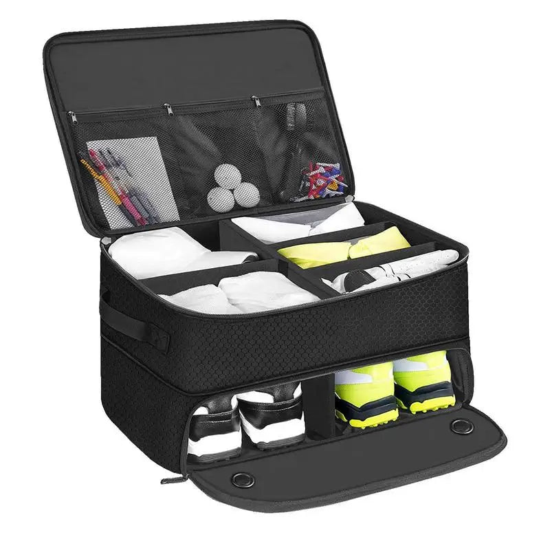 Outdoor Foldable Golf Supplies Storage Bag Golf Organizer for Car Portable Unisex Golf Ball Towel Box for Trunk Space Saving Bag Oasis Select
