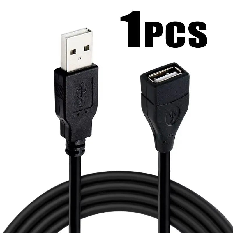 1-8pcs USB 2.0 Cable Extension Cable 0.6m/1m/1.5m Data Transmission Cable Display Projector High-Speed Data Extension Cable Oasis Select 1Pcs 1.5m