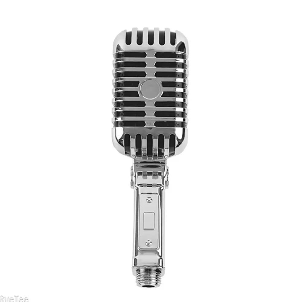 New High Pressure Microphone-shaped Shower Head Water Saving Funny Showerhead ABS Creative Shower Sprayer Bathroom Oasis Select Silver