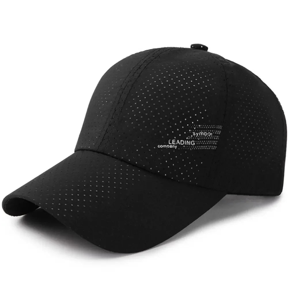Casual Adjustable Baseball Cap Moisture-Wicking Unisex Quick-Dry Hat Sun Hat Oasis Select black