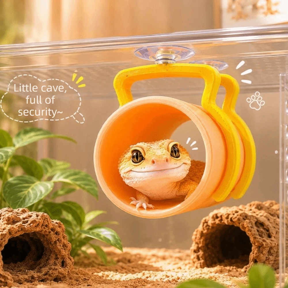 Wall-Mounted 3D Printed Reptile Hide Cave | Suction Cup Tank