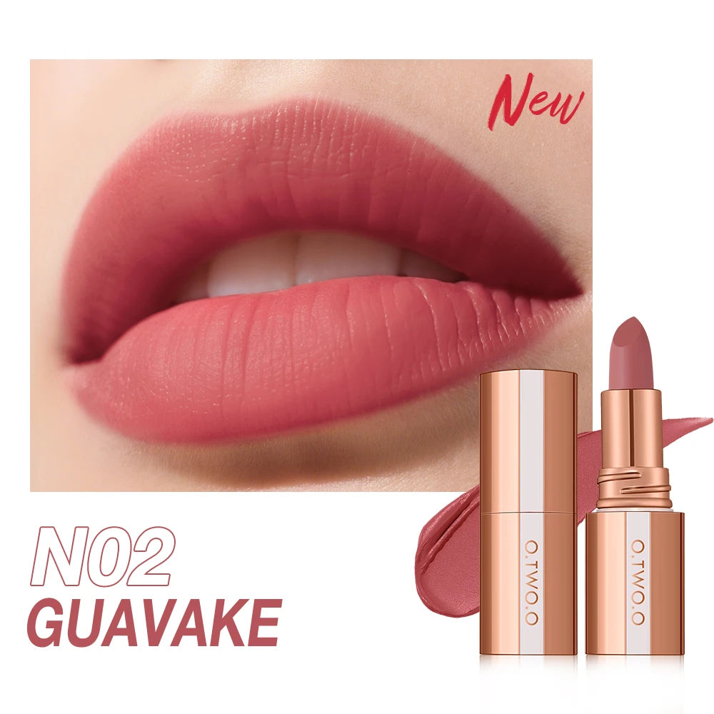 O.TWO.O Matte Lipstick – 24H Waterproof Velvet Lip Tint