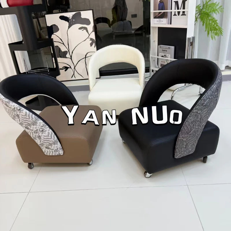 Single casual yo-yo sofa Nordic light luxury modern small apartment living room home special-shaped yo-yo stool shoe changing Oasis Select