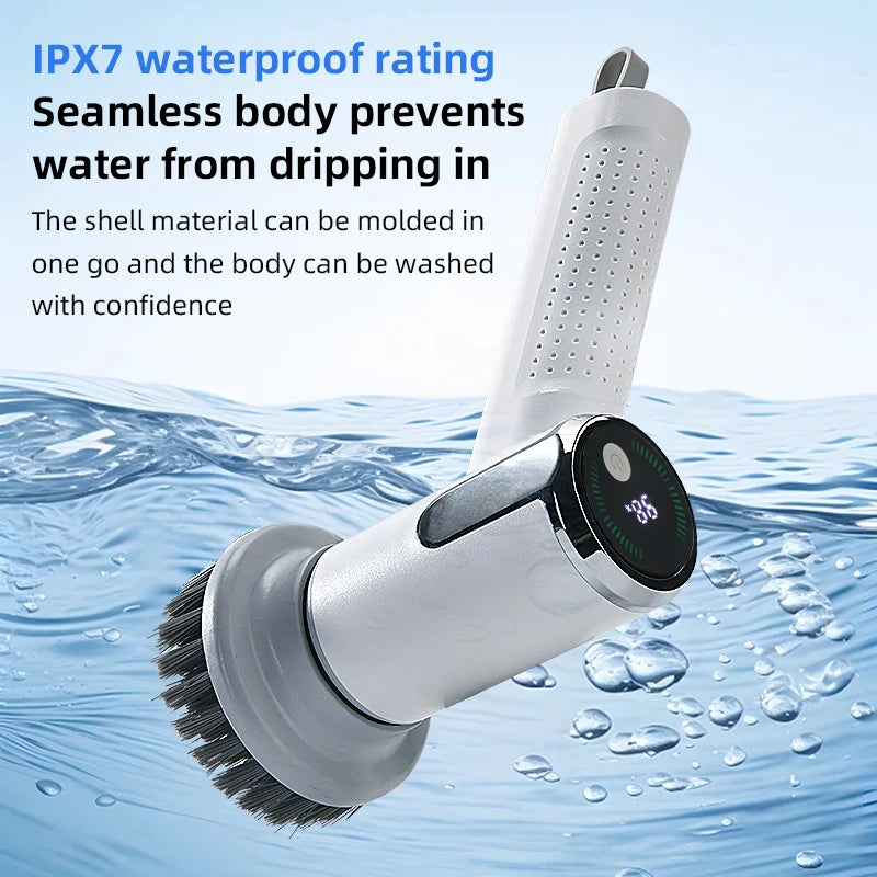 Electric Cleaning Brush – 20W Cordless IPX7 USB-C Rechargeable