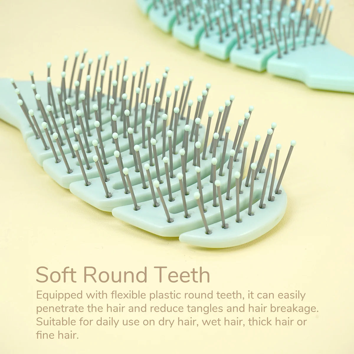 Pastel Vent Hair Brush – Hollow Grid, Hook Handle, Gentle Bristles Vent Hair Brush Oasis Select