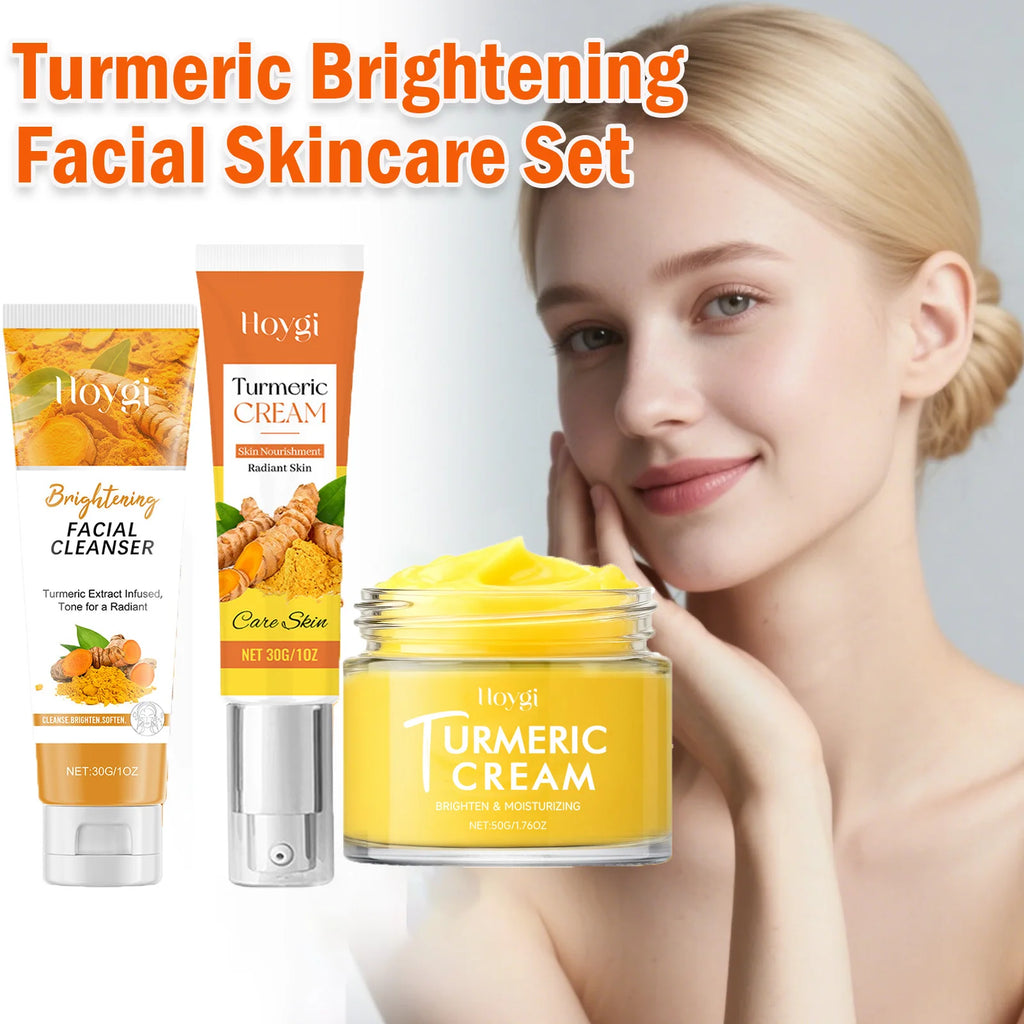 Hoygi Turmeric Brightening Skincare Set – Cream & Cleanser Brightening Skincare Set Oasis Select