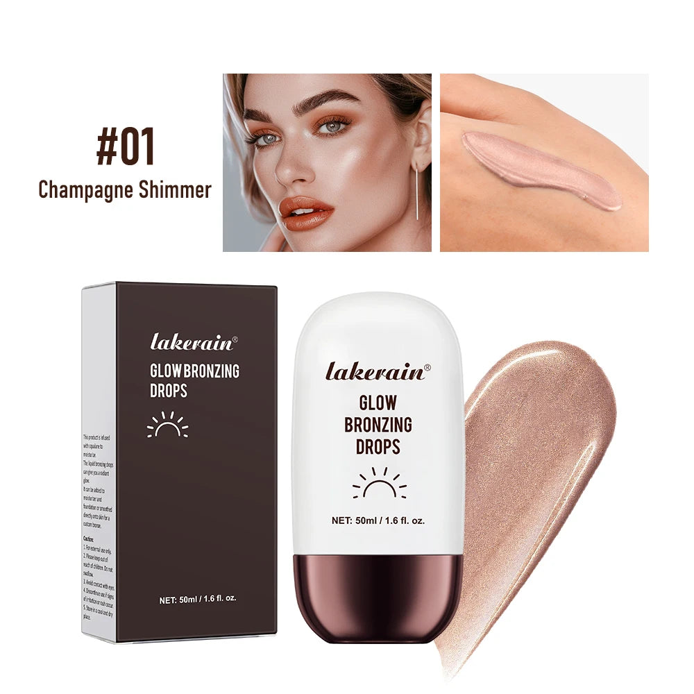 Glow Bronzing Drops Face Peptide Serums Liquid Bronzer Cream Hydrating Makeup For An Everyday Radiant Glow Summer Glow Oasis Select 1