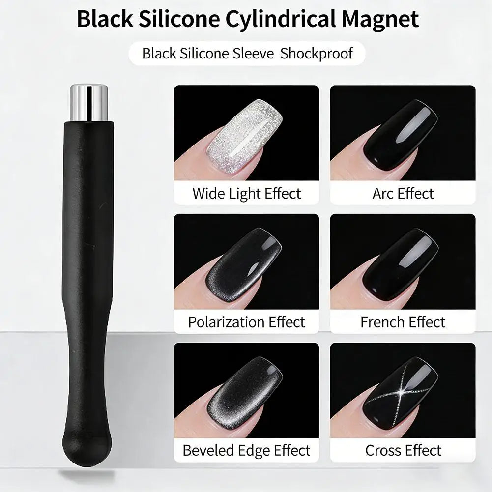 Cat Eye Magnet for Nails Magic Cylindrical Nail Polish Magnet Stick Gel Polish Magnetic Wand Manicure Tools for DIY Nail Art Oasis Select