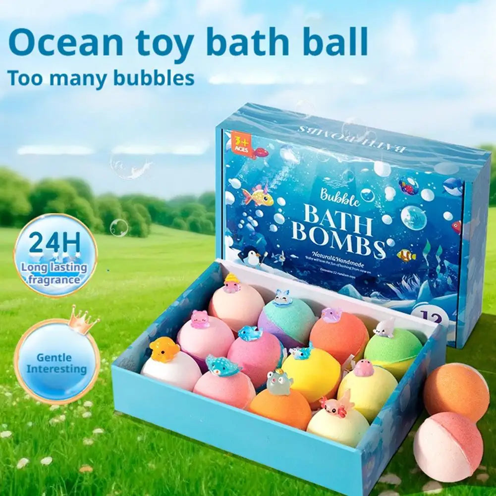 12-Piece Surprise Toy Bath Bombs – Natural Oils & Mega Bubbles Bath Bomb Gift Set Oasis Select