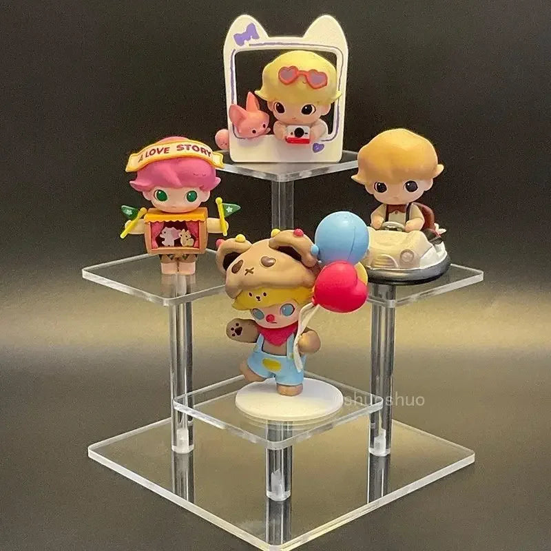 Acrylic Square Display Stand for Figurines, Perfume & Jewelry
