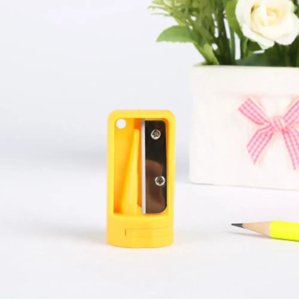 Mini Hand Tools Manual Woodwork Pencil Cutter Portable Useful Carpenter Pencil Sharpener Practical Blue Narrow Sharpening Oasis Select Yellow
