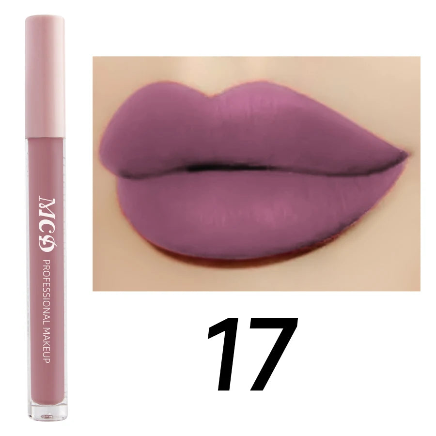 MCD Dark Brown Matte Velvet Liquid Lipstick – Waterproof Lip Gloss