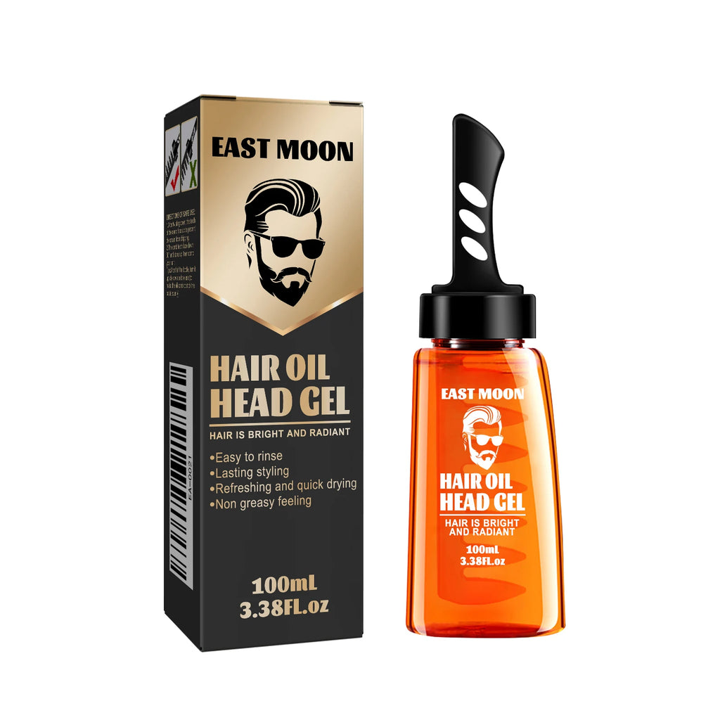 2 in 1 Hair Wax Gel With Wide Tooth Comb Men Long-lasting Fluffy Hair Styling Oil Hair Styling Cream Liquid Fluffy Comb 100ml Oasis Select 200ml boxed