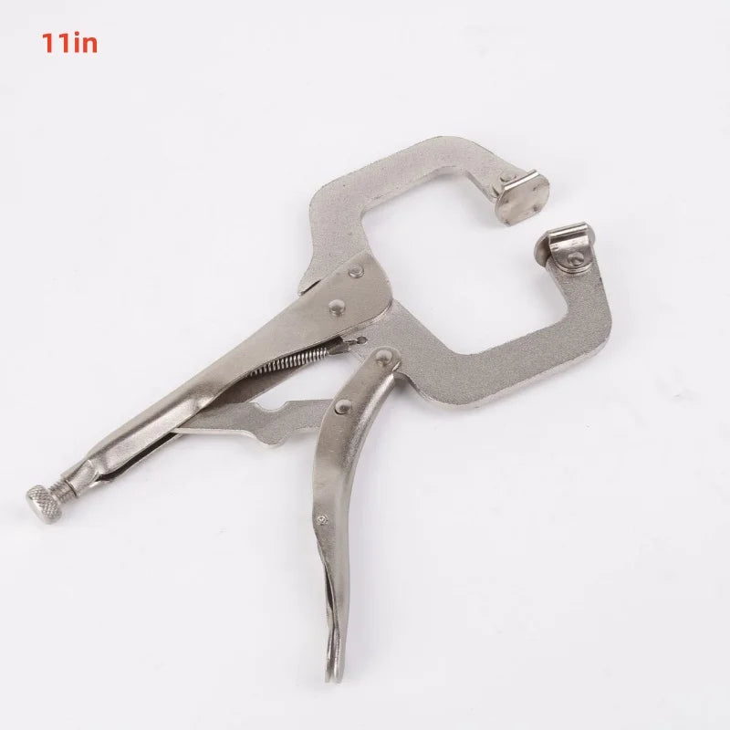 1Pcs C Clamp Locking Pliers 23cm Vise Grip Welding Steel Locking Woodworking Grip Tenon Locator Adjustable Vise Jaw Hand Tools Oasis Select 11in