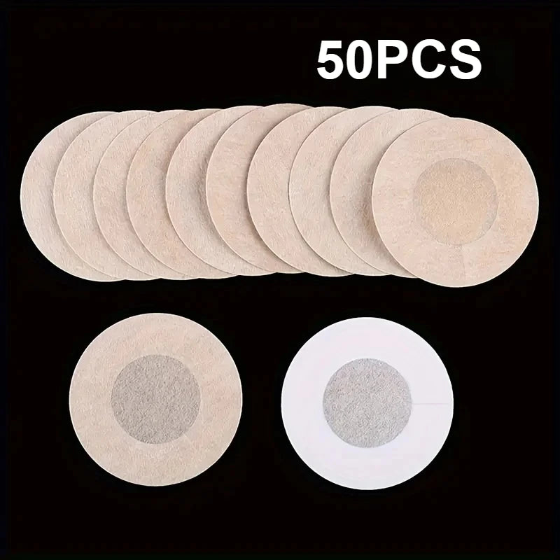 50/100pcs Disposable Nipple Stickers, Self-adhesive Breathable Seamless Invisible Bra, Women's Fitted Bra Liner Oasis Select One Size rotundity 50PCS
